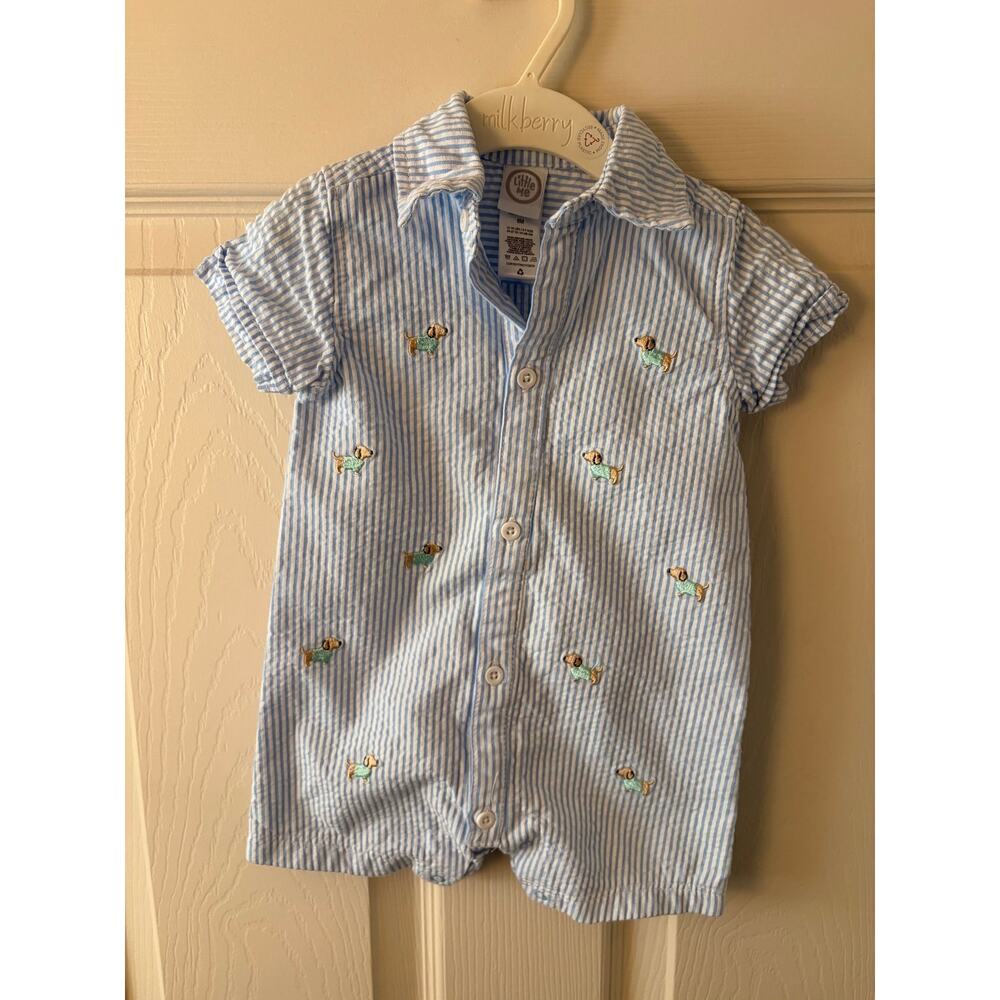 Little Me Seersucker Romper